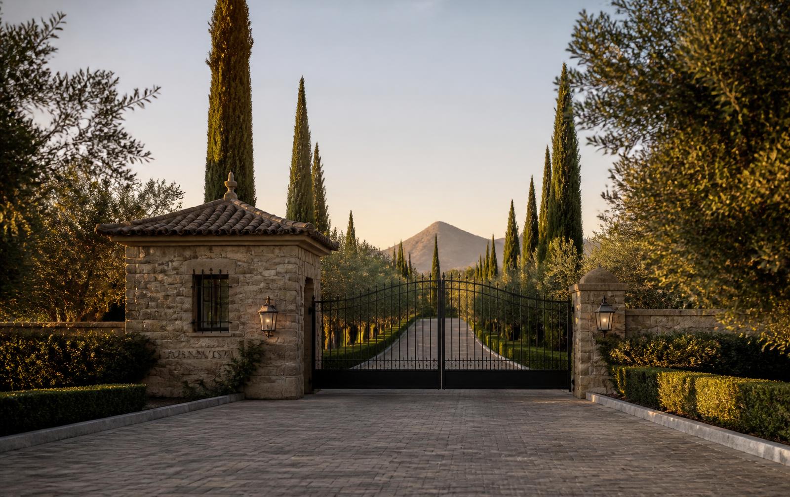 Private entrance to the gated community
